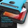 TUDIA Merge Designed for TCL 10L Case/TCL 10 Lite Case, Rugged Slim Dual Layer Protective Phone Case for TCL 10L / TCL 10 Lite (Blue)