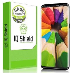 IQ Shield Screen Protector Compatible with Galaxy S8 5.8 inch (2017)(2-Pack)(Case Friendly)(Updated Version) Anti-Bubble Clear Film