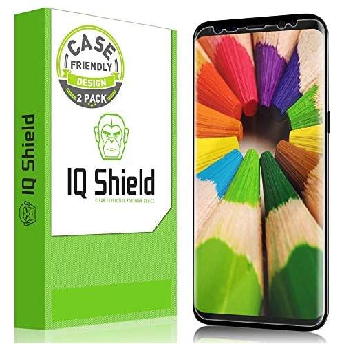 IQ Shield Screen Protector Compatible with Galaxy S8 5.8 inch (2017)(2-Pack)(Case Friendly)(Updated Version) Anti-Bubble Clear Film