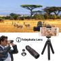 APEXEL Phone Camera Lens with 18x Telephoto Lens+Fisheye,Macro/Wide Angle Lens+Star,Kaleidoscope Filter+Tripod and Shutter 8 in 1 Cell Phone Lens Kit Fit For iPhone and other Smartphone