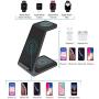 Wireless Charging Stand, GEEKERA 3 in 1 Wireless Charger Fast Charging Dock Station for Apple Watch 5 4 3 2 1, Airpods Pro, iPhone 11/11 Pro/X/Xr/Xs/8 Plus, and Qi-Certified Phones