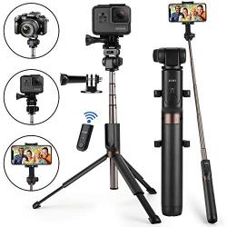 Selfie Stick Bluetooth, Newest Version Extendable Selfie Stick with Wireless Remote and Tripod for iPhone Xs MAX/XR/XS/X/iPhone 8/8 Plus/iPhone 6/Galaxy S9/S9 Plus/Note 8 Google, Huawei and More