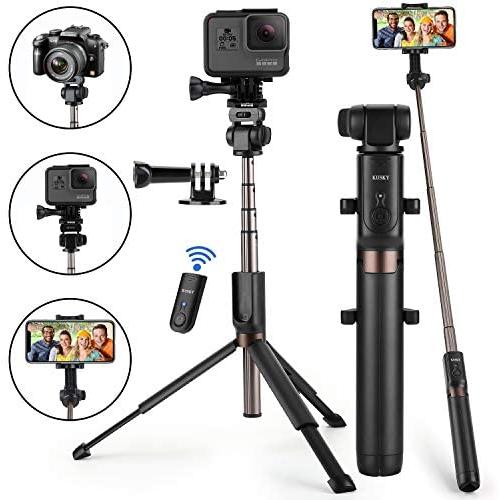 Selfie Stick Bluetooth, Newest Version Extendable Selfie Stick with Wireless Remote and Tripod for iPhone Xs MAX/XR/XS/X/iPhone 8/8 Plus/iPhone 6/Galaxy S9/S9 Plus/Note 8 Google, Huawei and More