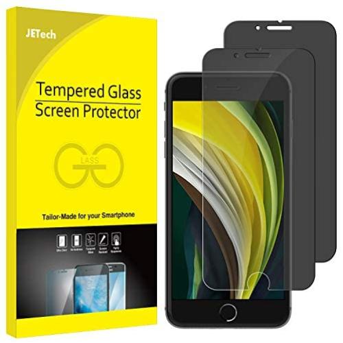 JETech Privacy Screen Protector for Apple iPhone SE 2nd Generation, iPhone 8 and iPhone 7, Anti-Spy Tempered Glass Film, 2-Pack
