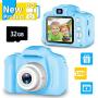 Seckton Upgrade Kids Selfie Camera, Best Birthday Gifts for Boys Age 3-9, HD Digital Video Cameras for Toddler, Portable Toy for 3 4 5 6 7 8 Year Old Boy with 32GB SD Card-Blue