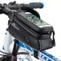 WOTOW Bicycle Phone Mount Bags, Waterproof Bike Front Frame Top Tube Handlebar MTB Cycling Bag with TPU Touch Screen Cell Phone Holder, Fits for iphone7 8 Plus/XR/Xs Max Samsung Huawei Up to 6.6" WOTOW Bicycle Phone Mount Bags, Waterproof Bike Front Frame Top Tube Handlebar MTB Cycling Bag with TPU Touch Screen Cell Phone Holder, Fits for iphone7 8 Plus/XR/Xs Max Samsung Huawei Up to 6.6"