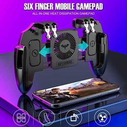 OUYAWEI M10 Six Finger Mobile Gamepad Game Controller for MEMO Mobile Phone Game Joystick with Heat Dissipation Function with Fan Version