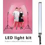 GSKAIWEN Photography Studio LED Lighting Kit Adjustable Light with Light Stand Tripod Photographic Video Capture Portraits