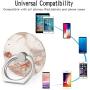 4-Pack Phone Ring Holder 360 Rotation Finger Stand Grip Kickstand for Smartphones and Tablets (Pink Marble)