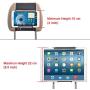 TFY Universal Car Headrest Mount Holder with Angle- Adjustable Holding Clamp for 6-12.9 Inch Tablets