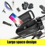 QIANMA Bicycle Bags Bicycle Bag Waterproof Front Bike Cycling Bag 6.2 inch Mobile Phone Bicycle Top Tube Handlebar Bags Mountain Cycling Accessories