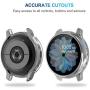 Tensea Compatible with Galaxy Watch Active2 Case 44mm, 2 Packs Soft TPU Bumper Full Around Screen Protector Cover for Samsung Galaxy Watch Active 2 44mm (Silver, 44mm)