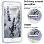 Vooii iPhone 8 Plus Case, iPhone 7 Plus Case, Soft Silicone Gel Rubber Bumper Case Microfiber Lining Hard Shell Shockproof Full-Body Protective Case Cover for iPhone 7 Plus /8 Plus - Lavender Grey