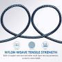 iPhone Charger, Lightning Cable 3Pack （3FT 6FT 10FT） to USB Syncing Data and Nylon Braided Cord Charger for iPhone XS/Max/XR/X/8/6Plus/6S/7Plus/7/8Plus/SE/iPad and More-BlackBlue