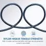 iPhone Charger, Lightning Cable 3Pack (3FT 6FT 10FT) to USB Syncing Data and Nylon Braided Cord Charger for iPhone XS/Max/XR/X/8/6Plus/6S/7Plus/7/8Plus/SE/iPad and More-BlackBlue iPhone Charger, Lightning Cable 3Pack (3FT 6FT 10FT) to USB Syncing Data and Nylon Braided Cord Charger for iPhone XS/Max/XR/X/8/6Plus/6S/7Plus/7/8Plus/SE/iPad and More-BlackBlue