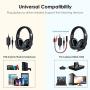 Rehomy 3.5mm Wired Gaming Headset, Over-Ear Surround Stereo Headphone with Noise Cancelling Mic, Compatible with PC, PS4, Mac