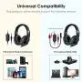 Rehomy 3.5mm Wired Gaming Headset, Over-Ear Surround Stereo Headphone with Noise Cancelling Mic, Compatible with PC, PS4, Mac