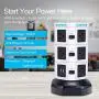 Power Strip Tower GLCON Surge Protector Tower Fast Wireless Charger + 4 USB 5V/5A Ports + 3000W 13A 10 Outlet Plugs + Charging Tower with 6ft Long Extension Cord for Home Office Power Strip Tower GLCON Surge Protector Tower Fast Wireless Charger + 4 USB 5V/5A Ports + 3000W 13A 10 Outlet Plugs + Charging Tower with 6ft Long Extension Cord for Home Office