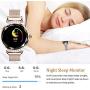 Pard Gorgeous Women Smart Watch, Heart Rate Fitness Tracker, Activity Sport Bracelet for Android and iOS Smartphones, Gold