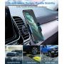 VANMASS Upgrade Car Phone Mount, HandsFree Cell Phone Holder for Car with 2 Air Vent Clips, Universal Air Vent Car Phone Holder Compatible with iPhone 11 Xs Max XR X, Samsung S10 S9 S8(Silver Black)
