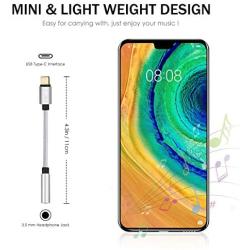 GLUBEE USB C to 3.5MM Headphone Jack Adapter, USB Type-C to 3.5MM Adapter Braided Nylon Cable DAC Adapter Compatible with Most USB-C Smart Phones