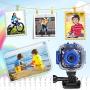 PROGRACE [Upgraded] Kids Waterproof Camera Action Video Digital Camera 1080 HD Camcorder for Boys Toys Gifts Build-in Game(Blue)