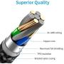 ESR USB C to Lightning Cable, [0.6ft MFi-Certified], Braided Nylon Power Delivery Fast Charging for iPhone SE/11/11 Pro/11 Pro Max/XR/XS Max/XS/X/8, for Use with Type-C Chargers, Black