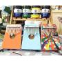 DIY Thumb Piano Kalimba 10 Key Assembly Wood Finger Piano 10 Tone Kalimba Mbira with Piano Bag/Installation Tools/Painting