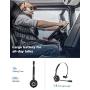 Bluetooth Headset, Newest V5.0 Sanfant Trucker Bluetooth Headset with Mic Noise Canceling & Flexible, 18-hrs Talk Time Office Wireless Headset, On-Ear Car Headset for Cell Phone/PC/Office/Car(Black)