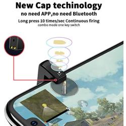 Microbird Mobile Game Controller ，10 Times per Second for PUBG Mobile Tigger for Android & iOS Phones (Single)