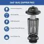 HEMIUA Bug Zapper, Electric Mosquito Zapper for Outdoor and Indoor, Electronic Insect Killer, Waterproof Fly Pest Trap for Home, Patio, Garden HEMIUA Bug Zapper, Electric Mosquito Zapper for Outdoor and Indoor, Electronic Insect Killer, Waterproof Fly Pest Trap for Home, Patio, Garden