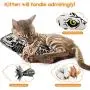 Beewarm Electric Flopping Cat Kicker Fish Toy, Realistic Flopping Fish, Wiggle Fish Catnip Toys, Motion Kitten Toy, Plush Interactive Cat Toys, Fun Toy for Cat Exercise