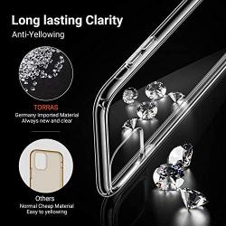 TORRAS Diamonds Clear iPhone 11 Pro Max Case, [Anti-Yellowing][Fully Protective] Slim Fit Shockproof Hard Plastic Back & Soft Silicone Bumper Phone Case Designed for iPhone 11 Pro Max, Transparent