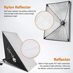 HPUSN Softbox Lighting Kit Photography Studio Light with 20-inch X 28-inch Reflector and 2pcs 85W 5500K E27 Bulb, Professional Photo Studio Equipment for Portrait Fashion Photography Video, etc.