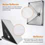HPUSN Softbox Lighting Kit Photography Studio Light with 20-inch X 28-inch Reflector and 2pcs 85W 5500K E27 Bulb, Professional Photo Studio Equipment for Portrait Fashion Photography Video, etc.