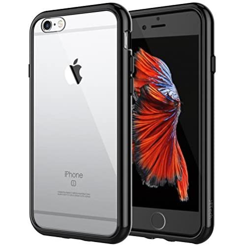 JETech Case for Apple iPhone 6 Plus and iPhone 6s Plus 5.5-Inch, Shock-Absorption Bumper Cover, Anti-Scratch Clear Back, Black