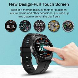 HopoFit Smart Watch for Men Women,Fitness Tracker Smartwatch for Android iOS Phones,1.3" Touch Screen IP68 Waterproof Sport Watch with Heart Rate,Sleep Monitor (Black)