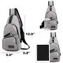 Peicees Travel Gym Bike Sling Bag Shoulder Backpack Daypack w/USB Charging Port Peicees Travel Gym Bike Sling Bag Shoulder Backpack Daypack w/USB Charging Port