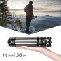 K&F Concept 61" Carbon Fiber Camera Tripod,B210 Professional Lightweight Compact Tripod with 2 Sections Central Column 360 Degree Ball Head and Carrying Case for Digital Camera/Camcorder