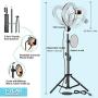 TUKTOBE 10" Ring Light with Tripod Stand & Phone Holder, Dimmable LED Selfie Light for Live Stream Video/YouTube Video/Makeup, Ring Light with Stand Compatible with iPhone Android (Upgraded)