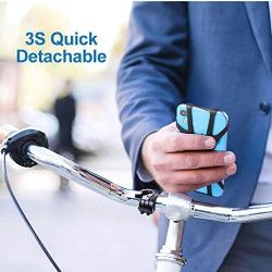 Detachable Bike Phone Mount, 360° Rotatable Adjustable Silicone Bicycle Phone Holder Fits for iPhone & Other 4.0"- 6.5" Phones, Universal Bike Handlebar Mount Cycling Cell Phone Cradle