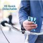 Detachable Bike Phone Mount, 360° Rotatable Adjustable Silicone Bicycle Phone Holder Fits for iPhone & Other 4.0"- 6.5" Phones, Universal Bike Handlebar Mount Cycling Cell Phone Cradle