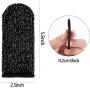 12 Pieces Gaming Finger Sleeve Controller Touch Screen Finger Sleeve Anti-Sweat Breathable Game Thumb Sleeve for Mobile Phone Games (Black)