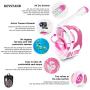 Keystand Full Face Snorkel Mask, Upgraded Breathing Mechanism Snorkeling Masks, Flat Crystal Lens, 180° Panoramic Anti-Leak/Fog Kids Adults Diving Snorkle Mask Gear with Detachable Camera Mount