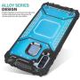 CasemartUSA Phone Case for [Samsung Galaxy A11], [Alloy Series][Blue] Aluminum Metal Plate Military Grade Shockproof Protective Cover for Samsung Galaxy A11 (Verizon, AT&T, Metro, T-Mobile)