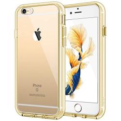 JETech Case for Apple iPhone 6 Plus and iPhone 6s Plus 5.5-Inch, Shock-Absorption Bumper Cover, Anti-Scratch Clear Back, Gold