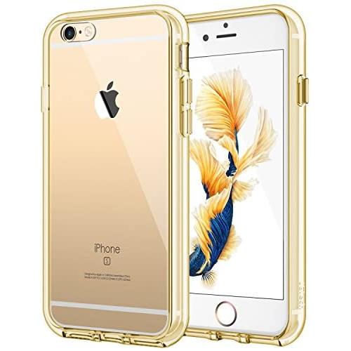 JETech Case for Apple iPhone 6 Plus and iPhone 6s Plus 5.5-Inch, Shock-Absorption Bumper Cover, Anti-Scratch Clear Back, Gold