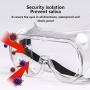 Safety Goggles Outdoor Anti Droplet Anti Fog Eye Protector Protective Glasses Splash Safety Goggles Prevent Dust Droplets Saliv Gas (Indirect Vent & Anti-Fog)