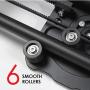 Kamerar 31” Fluid Motion Video Slider: flywheel, counterweight, light carbon fiber rails, adjustable legs, dslr camera/camcorder stabilization track, tripod mount ready, stabilizer for filming