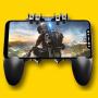KimTok PUBG Trigger Controller 6 Fingers Mobile Game Joystick Grip L2R2 Button,Shooting Aim Keys for All Android iOS Phone (Black)